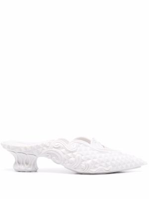 Y/Project Melissa pointed mules - White