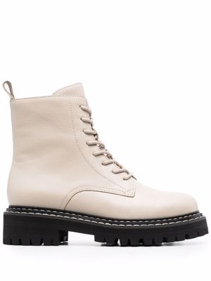 12 STOREEZ leather chunky-sole boots - Neutrals