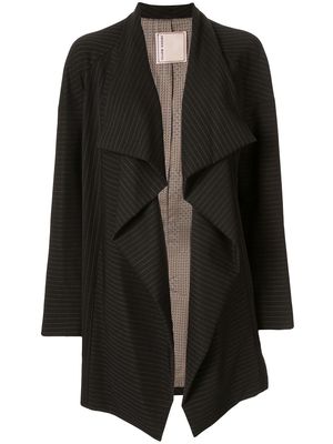Antonio Marras side ruffle striped blazer - Black