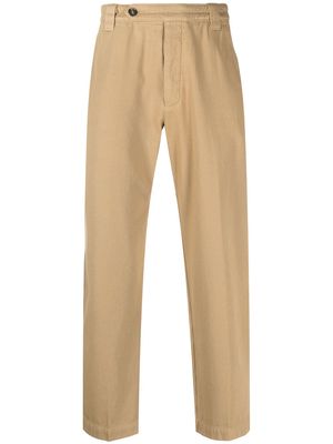 Kenzo straight-leg cotton trousers - Neutrals