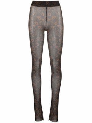 Fendi Jacquard Tights - Black