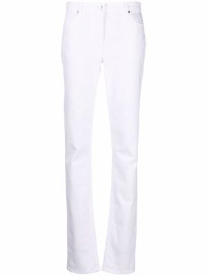 ETRO floral-embroidered skinny jeans - White