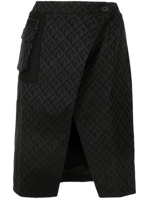 Marine Serre wrap-style skirt - Black