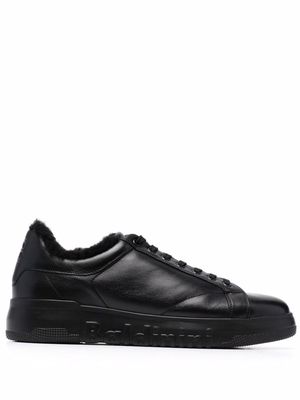 Baldinini embossed-logo lace-up sneakers - Black