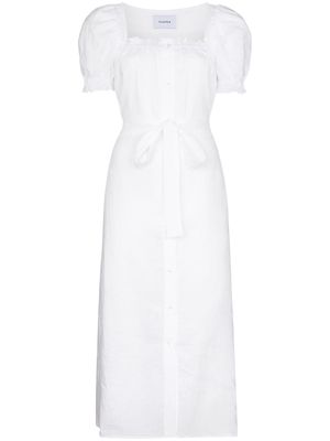 Sleeper Brigitte puff sleeve dress - White