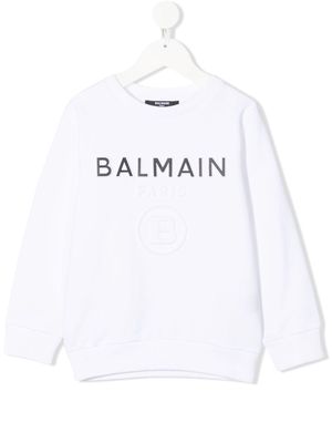 Balmain Kids logo-print sweatshirt - White