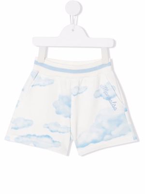 Monnalisa cloud-print cotton shorts - White