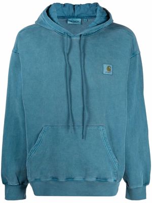 Carhartt WIP logo-patch long-sleeve hoodie - Blue