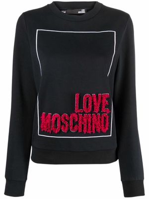 Love Moschino logo-print sweatshirt - Black