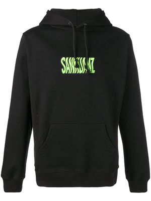 Sankuanz logo print hoodie - Black