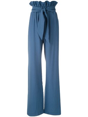 Olympiah Laurier paperbag waist trousers - Blue