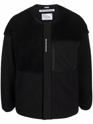 White Mountaineering faux-shearling concealed jacket - Black