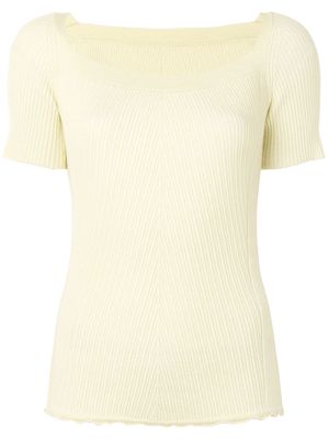 3.1 Phillip Lim square-neck ribbed-knit top - Yellow