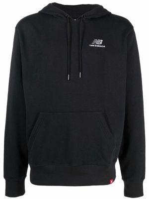 New Balance logo-print hoodie - Black