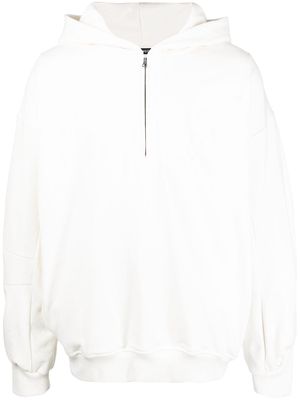 SONGZIO zip-front pullover hoodie - White