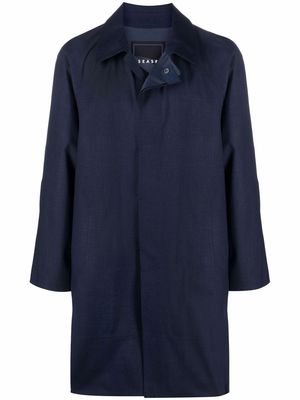 Sease single breasted raincoat - Blue