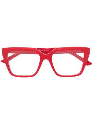 Balenciaga Eyewear square-frame logo-detail glasses - Red