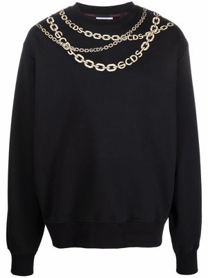 Gcds chain-link print sweatshirt - Black