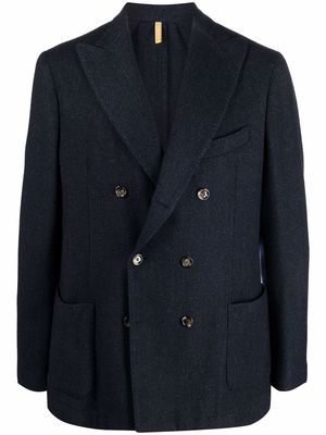 Dell'oglio double-breasted wool-blend suit jacket - Blue
