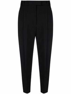 Alexander McQueen high-waisted tapered trousers - Black