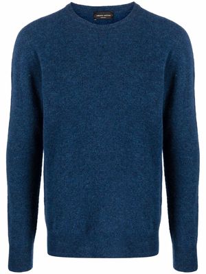 Roberto Collina crew-neck fine-knit jumper - Blue