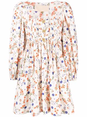 Maison Bohemique floral-print shift dress - Neutrals