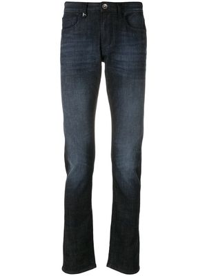 Armani Exchange whiskering-effect straight-leg jeans - Blue
