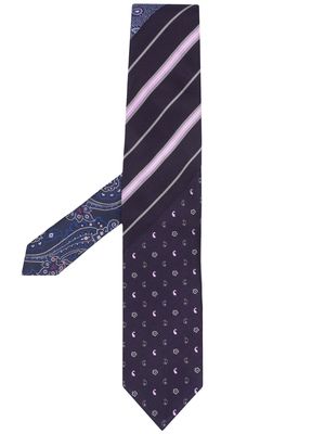 ETRO patterned silk tie - Blue