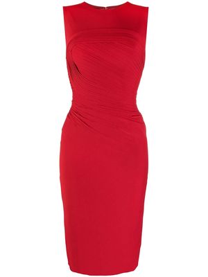 Herve L. Leroux ruched cocktail dress - Red