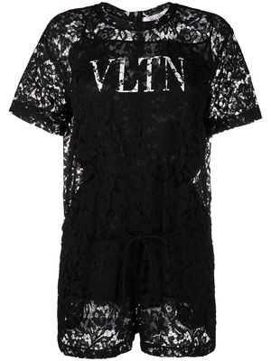 Valentino VLTN floral lace playsuit - Black