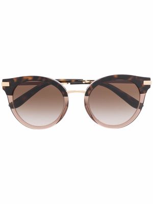 Dolce & Gabbana Eyewear tortoiseshell round-frame sunglasses - Brown