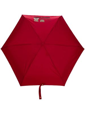 Moschino bear motif umbrella - Red