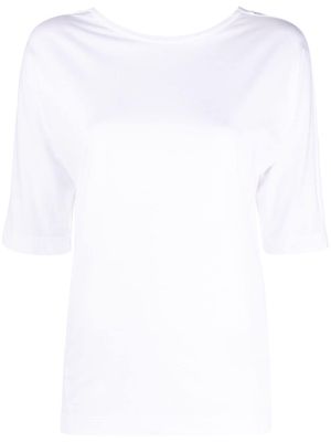 Malo V-back cotton T-shirt - White