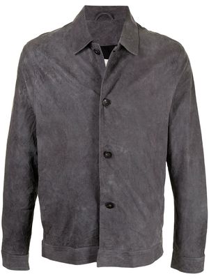 Giorgio Brato crinkled leather jacket - Black
