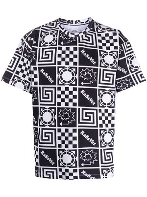 PACCBET geometric print T-shirt - Black