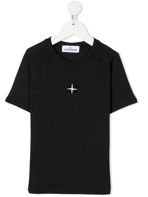 Stone Island Junior logo-print short-sleeved T-shirt - Black