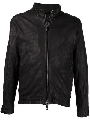 Giorgio Brato zipped leather jacket - Black