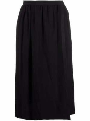 Yves Saint Laurent Pre-Owned 1970s high-waisted silk skirt - Black