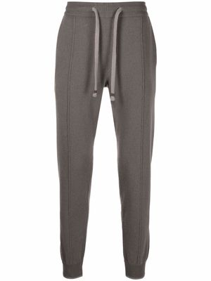 Fedeli cashmere knitted track pants - Grey