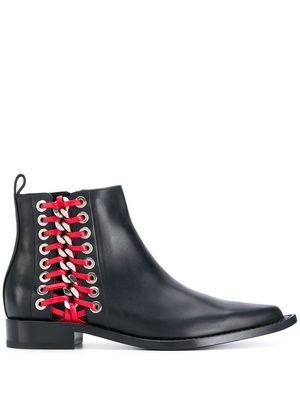 Alexander McQueen Braided Chain ankle boots - Black