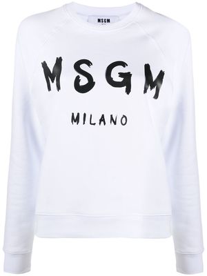 MSGM logo-print sweatshirt - White