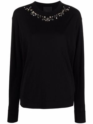 Givenchy piercing-detail wool jumper - Black