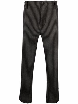 Uma Wang pinstripe-print cropped trousers - Grey
