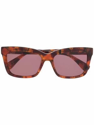 Max Mara tortoiseshell square-frame sunglasses - Brown