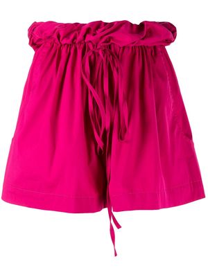 BONDI BORN Havana flared short shorts - Black
