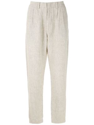 Handred linen straight trousers - Neutrals