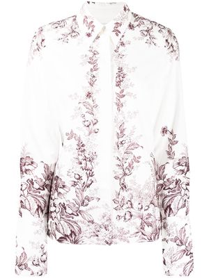 Erdem floral-print cotton shirt - White