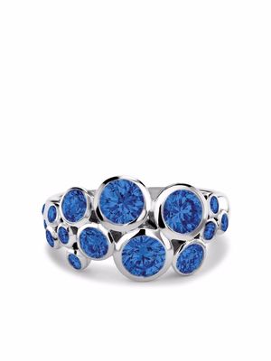 Pragnell 18kt white gold Bubbles blue sapphire cocktail ring - Silver