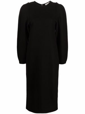Lemaire straight-cut midi dress - Black
