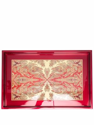 ETRO HOME paisley-print wood tray - Red
